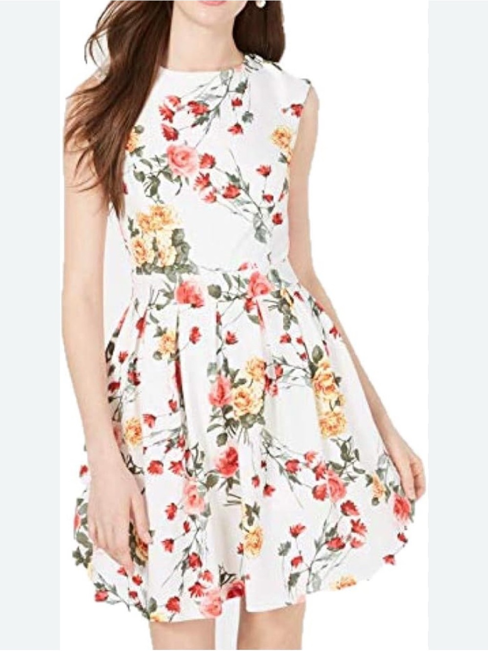 Esmeralda sundae Floral Dress with open back